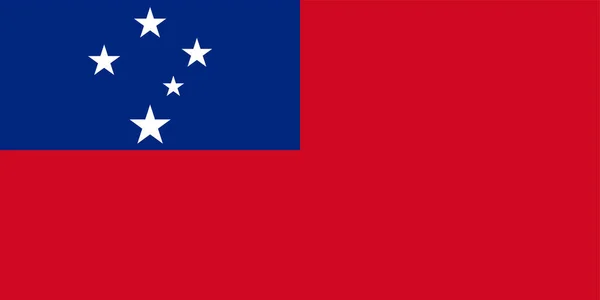 Drapeau National Monde Samoa — Image vectorielle