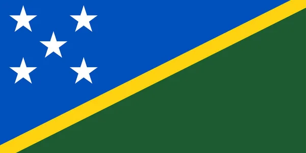 Nationale Vlag Van Wereld Salomonseilanden — Stockvector