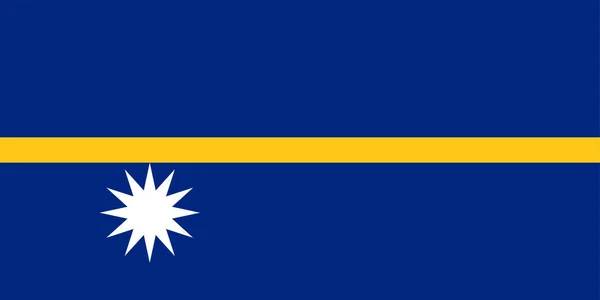 Bandiera Nazionale Del Mondo Nauru — Vettoriale Stock