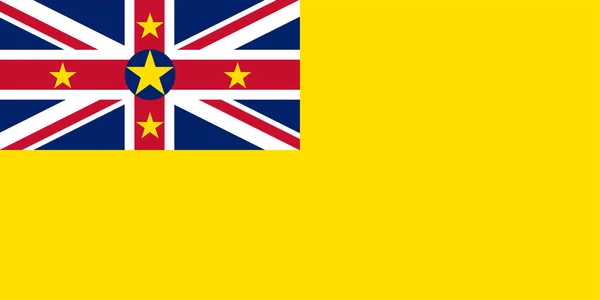 Nationale Vlag Van Wereld Niue — Stockvector