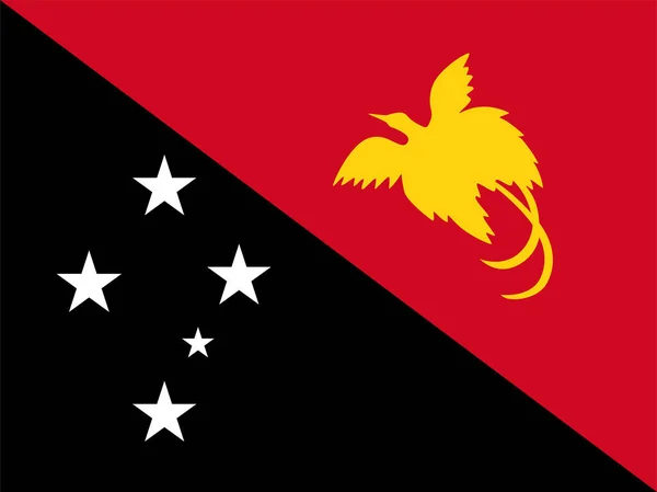 Bandera Nacional Del Mundo Papua Nueva Guinea — Archivo Imágenes Vectoriales