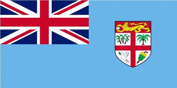 Nationale Vlag Van Wereld Fiji — Stockvector