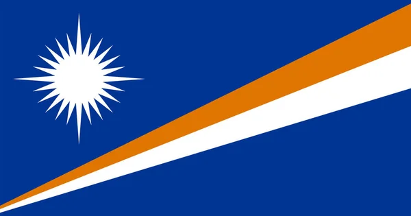 Nationale Vlag Van Wereld Marshalleilanden — Stockvector