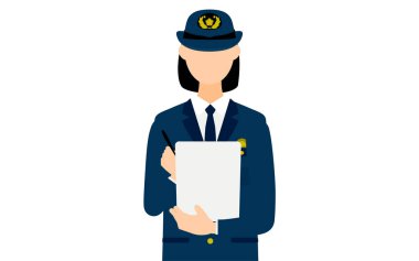 Genç bayan polis poz veriyor, polis