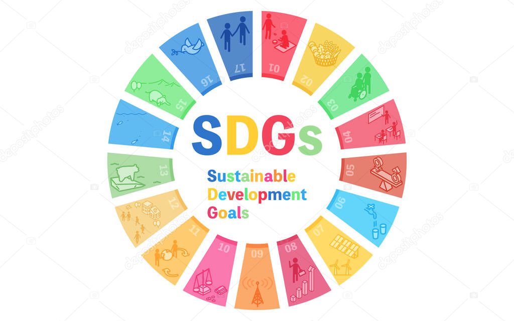 Logo mark with SDG goal image