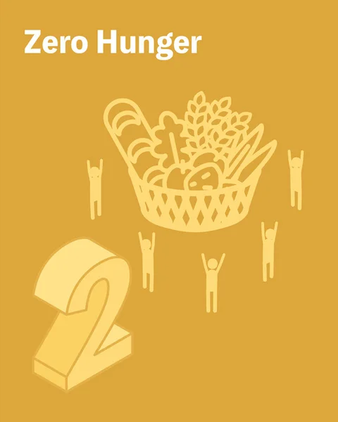 Ods Objetivo Fome Zero — Vetor de Stock