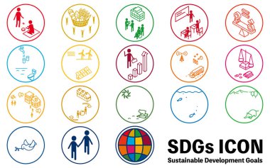 SDG 'ler, 17 hedefli dairesel simgeler