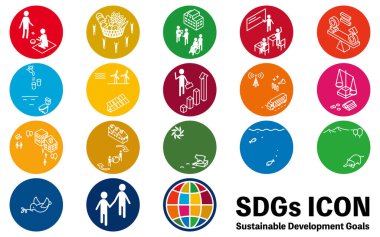 SDG 'ler, 17 hedefli dairesel simgeler