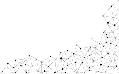 Siyah ve beyaz bir ağ görüntüsüne sahip soyut materyal.