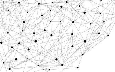 Siyah ve beyaz bir ağ görüntüsüne sahip soyut materyal.