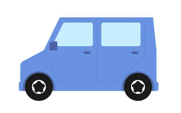 Simple Blue Mini Car — Stock Vector
