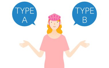 A ve B 'yi kıyaslayan bir bayan patenci..