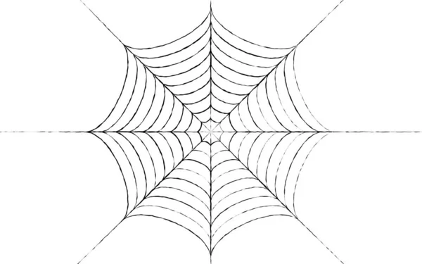 Para Halloween Diseños Terror Spider Web Fondo Blanco — Archivo Imágenes Vectoriales