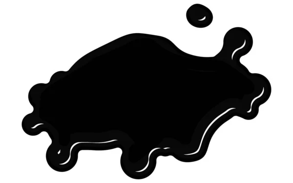 Black Paint Ink Dripping — Stock Vector