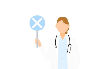 Beyaz önlüklü kıdemli bayan doktor 