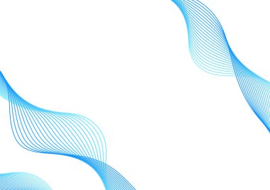 Beyaz arkaplanda renkli akış çizgileri soyut A3 posteri