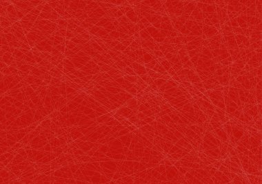 İnce çizgilerle kesişen A3 posteri, kırmızı üzerine beyaz