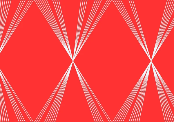 Abstrakt Affisch Symmetriska Linjer Röd Bakgrund — Stock vektor