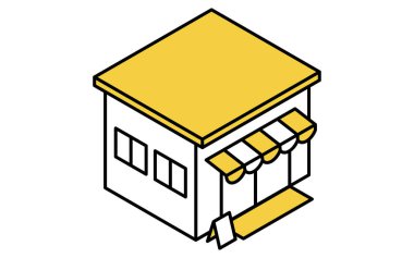 Emlak Satın Alım, Basit Çizim Resimleri Ofisler ve Perakende Alanları, Vektör Resimleri