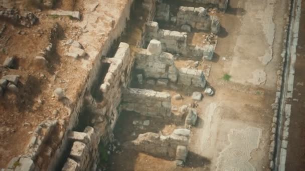 コリントの北市場の遺跡ギリシャ — ストック動画