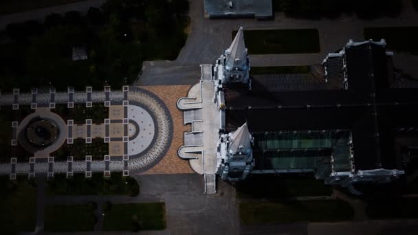 Aerial Saint Anne de Beaupre Basilica — Stock Video