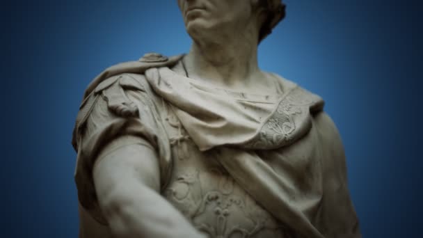 Statue von Julius Cäsar — Stockvideo