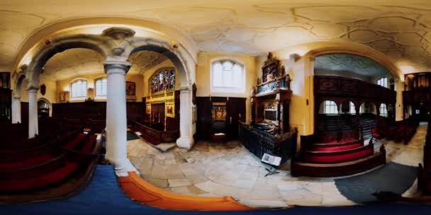 Vr 360 dentro do interior da Capela Charterhouse — Vídeo de Stock