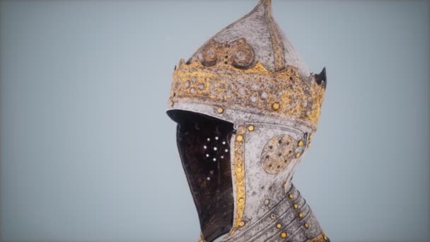 Koning Gustav oude helm — Stockvideo