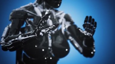 Seksi robot android kadın cyborg