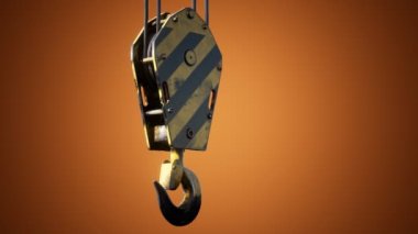 Eski metal vinç kancası