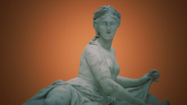 Aretheus biały marmur posąg — Wideo stockowe