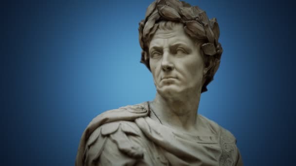 Statua di Giulio Cesare — Video Stock