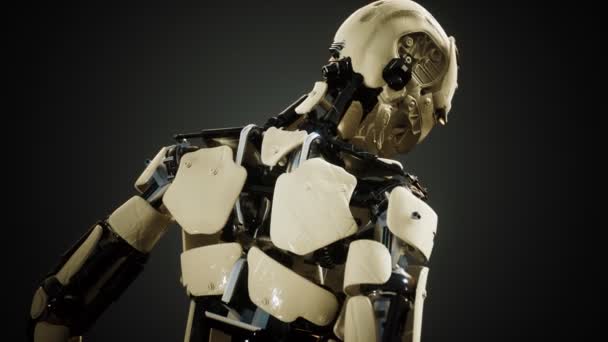 Сексуальний робот андроїд жінка кіборг — стокове відео