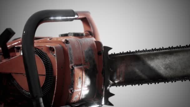 Small Professional Chain Saw — Stock Video