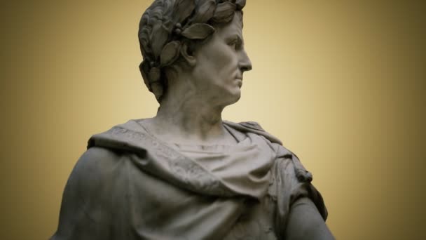 Estátua de Júlio César — Vídeo de Stock