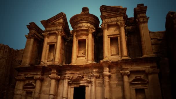 Ad Dayr Monasterio Petra una de las nuevas maravillas de Sewen del mundo — Vídeo de stock