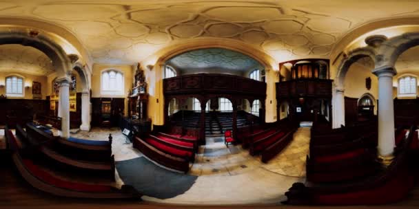 Vr 360 inne i Charterhouse Chapel interiör — Stockvideo