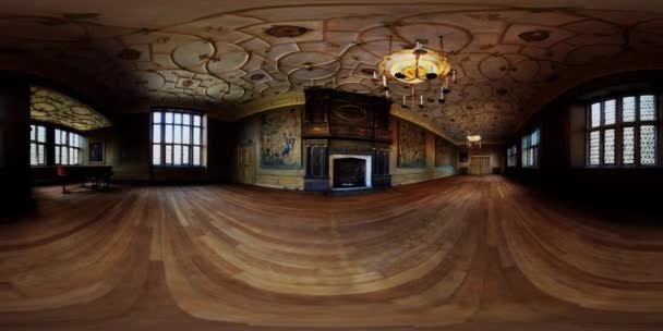 Vr 360 à l'intérieur de la Chartreuse grande chambre intérieure — Video