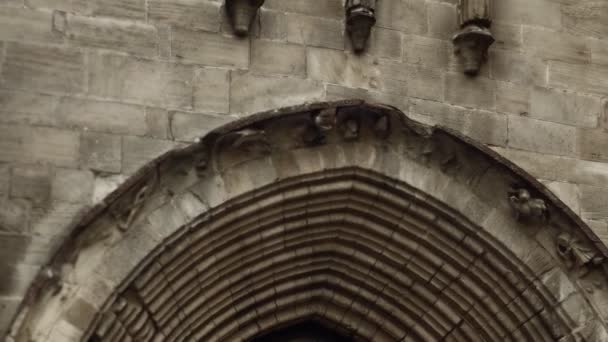 Kirche Saint Sauveur Fegeac Tür — Stockvideo