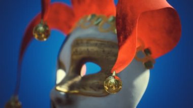 Venedik karnaval maskeleri altınla