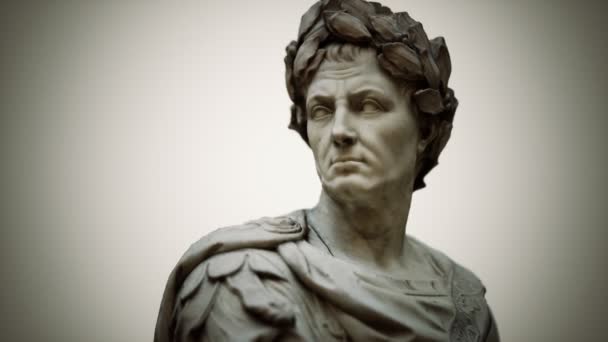 Άγαλμα του Ιουλίου Καίσαρα — Αρχείο Βίντεο