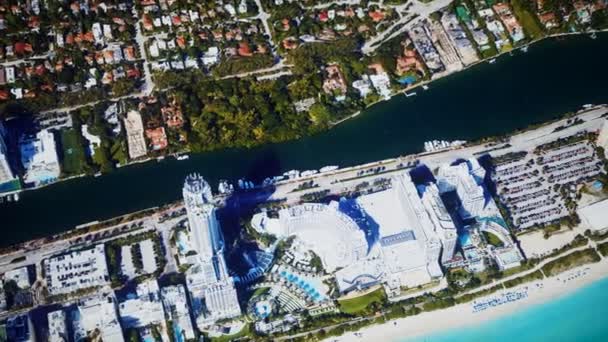 Вид с воздуха на Майами — стоковое видео