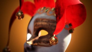 Venedik karnaval maskeleri altınla