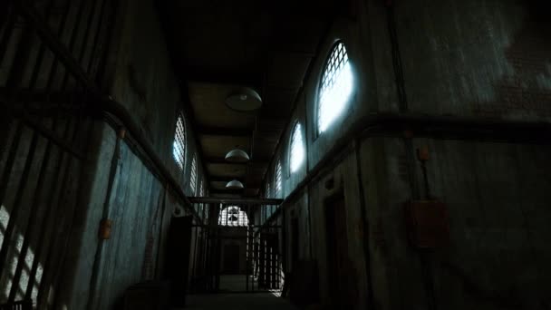 Rusty stary blok więzienny — Wideo stockowe