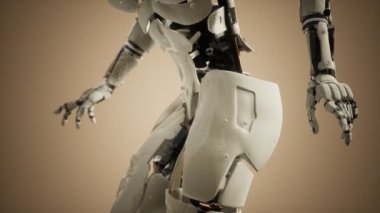 Gelecekçi insansı kadın robot gelecek kavramında