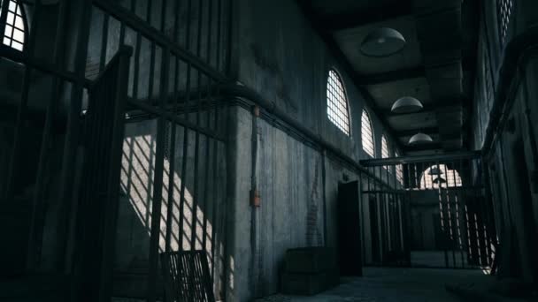 Rusty viejo bloque de celdas de prisión — Vídeos de Stock
