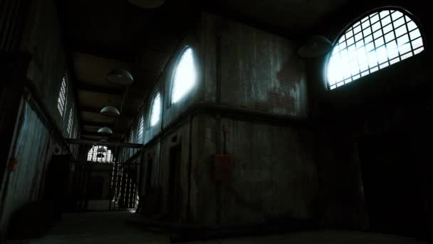 Rusty gamla fängelsecell — Stockvideo