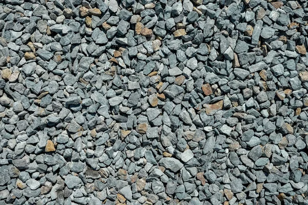Straßenschotter Schotterstruktur Zerkleinerter Schottergrund Ein Haufen Steine Industrielle Kohle — Stockfoto