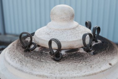 Tandoor 'da şişler. Tandoor 'da et kebabı pişirmek.