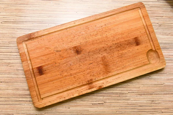 Old Chopping Board Wooden Background Top View — Stock Photo, Image